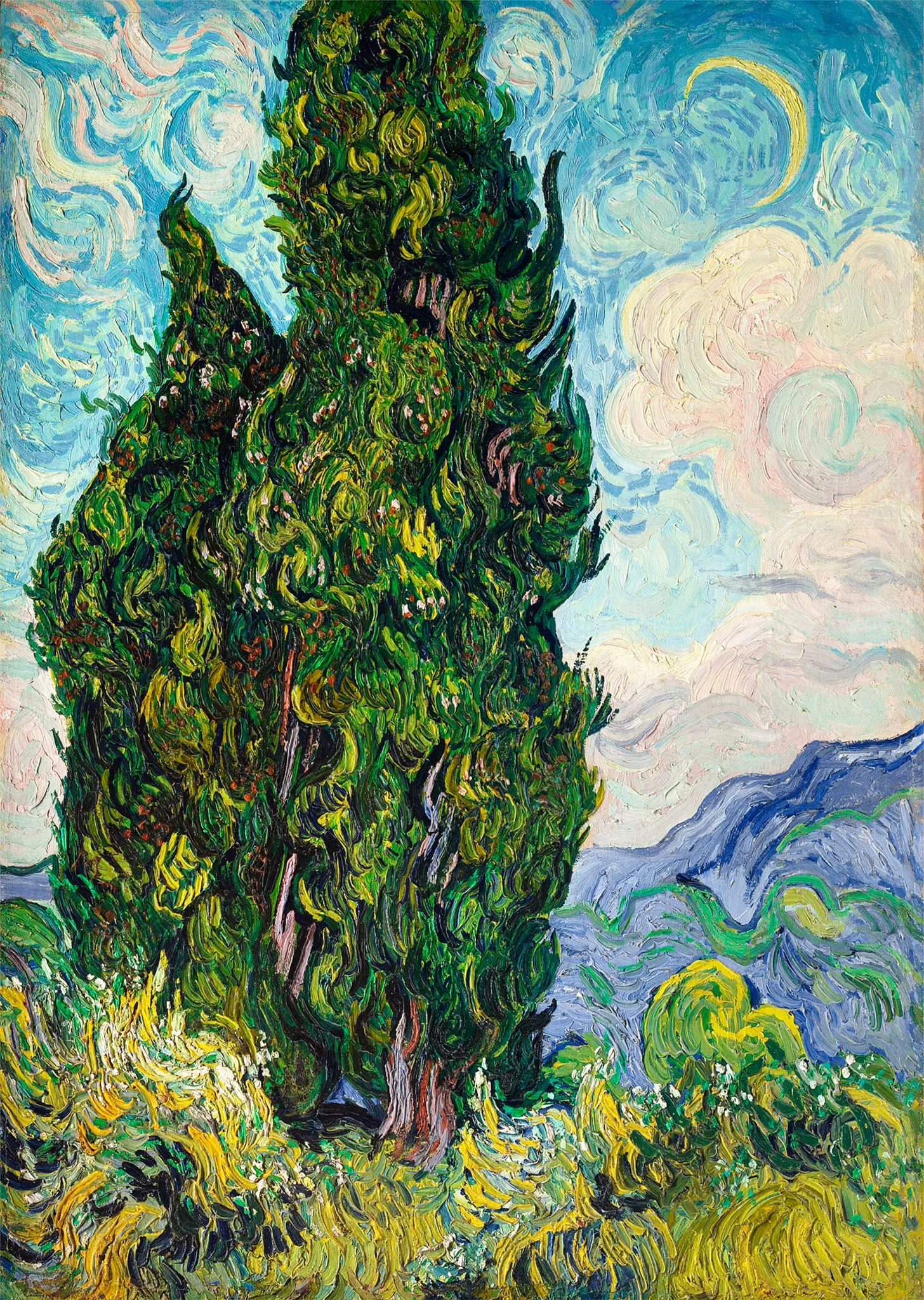 Vincent Van Gogh - Cypresses (1889)