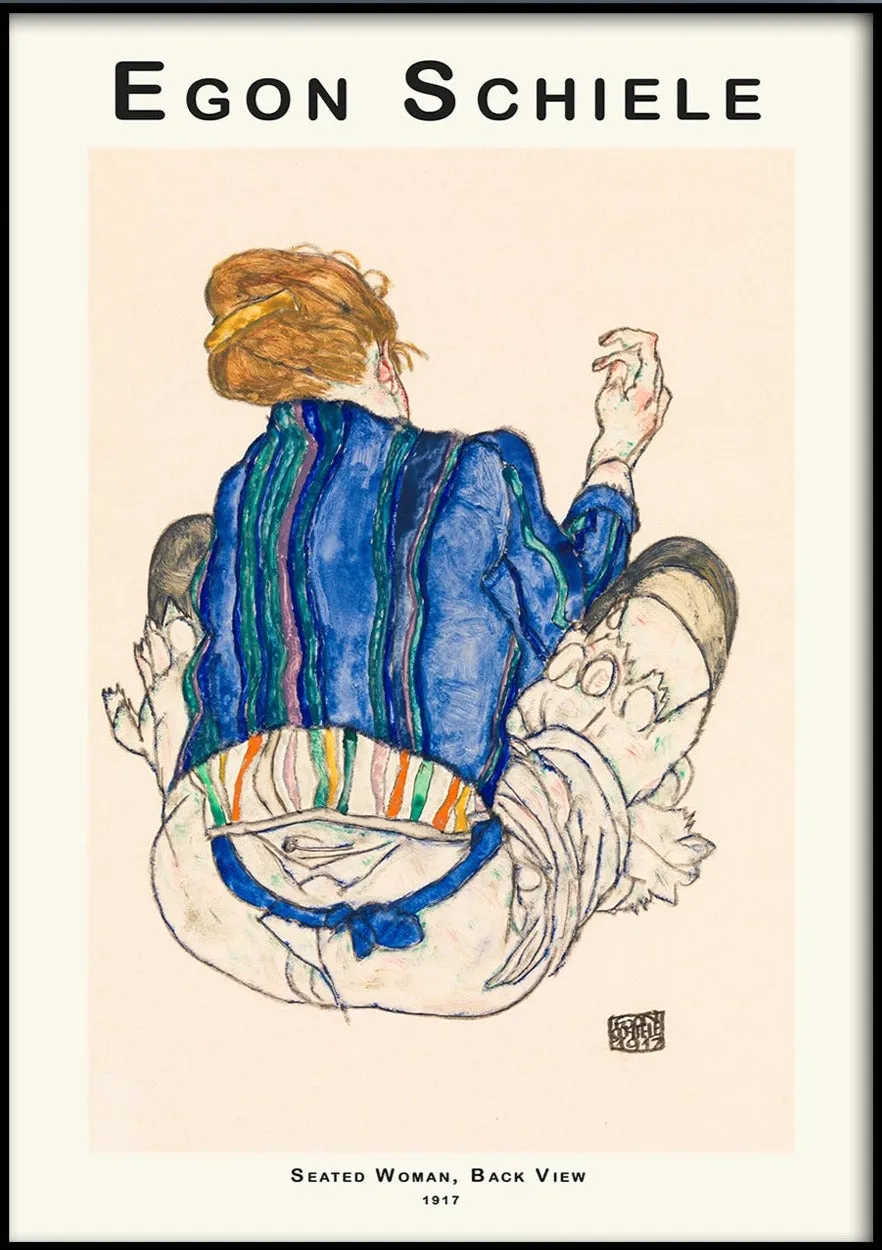 Egon Schie Seated Woman, Back View (1917)