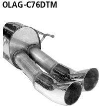 BASTUCK Zadný tlmič výfuku DTM s dvojitou koncovkou 2 × Ø 76 mm – OLAG-C76DTM