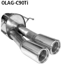 BASTUCK Zadný tlmič výfuku s dvojitou koncovkou 2 × Ø 90 mm – OLAG-C90TI