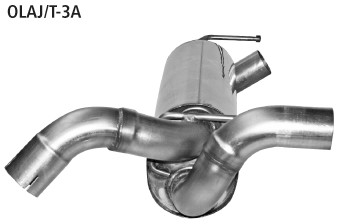 BASTUCK Stredný tlmič výfuku výstup vľavo + vpravo – OLAJ/T-3A