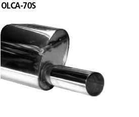 BASTUCK Zadný tlmič výfuku s jednoduchou koncovkou 1 × Ø 70 mm – OLCA-70S