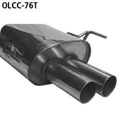 BASTUCK Zadný tlmič výfuku s dvojitou koncovkou 2 × Ø 76 mm – OLCC-76T