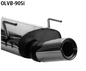 BASTUCK Zadný tlmič výfuku s jednoduchou koncovkou 1 × Ø 90 mm – OLVB-90SI