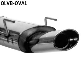 BASTUCK Zadný tlmič výfuku s jednoduchou koncovkou oválny 153 × 95 mm – OLVB-OVAL