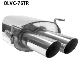 BASTUCK Zadný tlmič výfuku s dvojitou koncovkou vpravo 2 × Ø 76 mm – OLVC-76TR