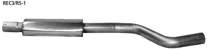 BASTUCK Predný tlmič výfuku – REC3/RS-1