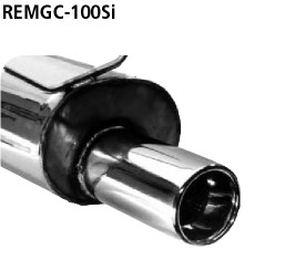 BASTUCK Zadný tlmič výfuku s jednoduchou koncovkou 1 × Ø 100 mm – REMGC-100SI
