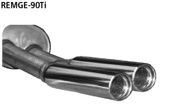 BASTUCK Zadný tlmič výfuku s dvojitou koncovkou 2 × Ø 90 mm – REMGE-90TI