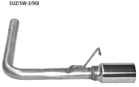 BASTUCK Súprava koncoviek výfuku vľavo 1 × Ø 90 mm – SUZ/SW-3/90I