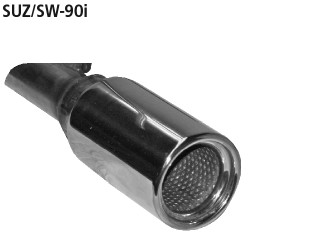 BASTUCK Zadný tlmič výfuku s jednoduchou koncovkou 1 × Ø 90 mm – SUZ/SW-90I