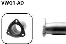 BASTUCK Predný adaptér (3-otvorová príruba) – VWG1-AD