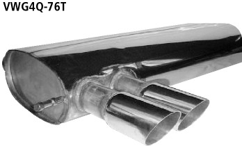 BASTUCK Zadný tlmič výfuku priečne uložený s dvojitou koncovkou 2 × Ø 76 mm – VWG4Q-76T