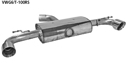 BASTUCK Zadný tlmič výfuku – VWG6/T-100RS