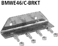 BASTUCK Držiak pre zadný tlmič výfuku BMWE46/C-Q.. s dvojitou koncovkou vľavo + vpravo – BMWE46/C-BRKT