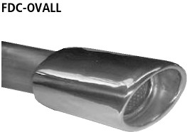 BASTUCK Zadný tlmič výfuku s jednoduchou koncovkou oválny 120 × 80 mm ľavá strana – FDC-OVALL