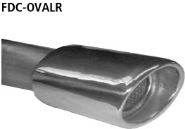 BASTUCK Zadný tlmič výfuku s jednoduchou koncovkou oválny 120 × 80 mm pravá strana – FDC-OVALR