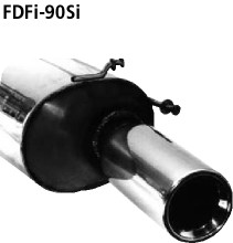 BASTUCK Zadný tlmič výfuku s jednoduchou koncovkou 1 × Ø 90 mm – FDFI-90SI