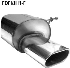 BASTUCK Zadný tlmič výfuku s jednoduchou koncovkou Flat 135 × 75 mm Ford Fiesta JH1+JD3 – FDFI/JH1-F