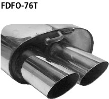 BASTUCK Zadný tlmič výfuku s dvojitou koncovkou 2 × Ø 76 mm Ford Focus – FDFO-76T