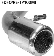 BASTUCK Jednoduchá koncovka výfuku 1 × Ø 100 mm (im Audi TT Armaturen-Design) – FDFO/RS-TP100MI