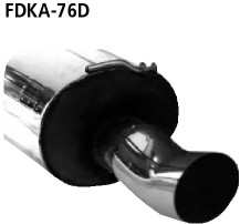 BASTUCK Zadný tlmič výfuku DTM s jednoduchou koncovkou 1 × Ø 76 mm – FDKA-76D