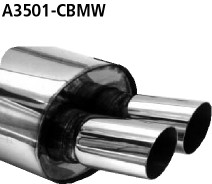 BASTUCK Zadný tlmič výfuku s dvojitou koncovkou 2 × Ø 76 mm – A3501-CBMW
