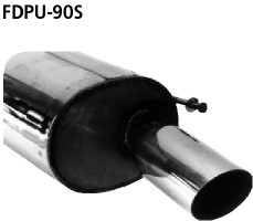 BASTUCK Zadný tlmič výfuku s jednoduchou koncovkou 1 × Ø 90 mm – FDPU-90S