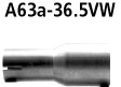 BASTUCK Adaptér kompletná výfuková sústava na sériové vyhotovenie na priemer Ø 36.5 mm – A63A-36.5VW