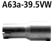 BASTUCK Adaptér kompletná výfuková sústava na katalyzátor na priemer Ø 39.5 mm – A63A-39.5VW