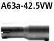 BASTUCK Adaptér kompletná výfuková sústava na sériové vyhotovenie na priemer Ø 42.5 mm – A63A-42.5VW