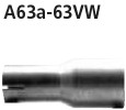 BASTUCK Adaptér zadného tlmiča na sériový výfuk na priemer Ø 65.5 mm – A63A-63VW