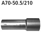 BASTUCK Adaptér zadného tlmiča na sériový výfuk na priemer Ø 50.5 mm – A70-50.5/210