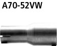 BASTUCK Adaptér zadného tlmiča na sériový výfuk na priemer Ø 52.0 mm – A70-52.0VW