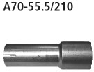 BASTUCK Adaptér zadného tlmiča na sériový výfuk na priemer Ø 55.5 mm – A70-55.5/210