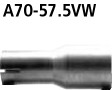 BASTUCK Adaptér zadného tlmiča na sériový výfuk na priemer Ø 57.5 mm – A70-57.5VW