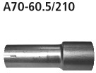 BASTUCK Adaptér zadného tlmiča na sériový výfuk na priemer Ø 60.5 mm – A70-60.5/210