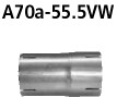 BASTUCK Adaptér kompletná výfuková sústava na katalyzátor na priemer Ø 55.5 mm – A70A-55.5/180