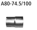BASTUCK Adaptér kompletná výfuková sústava na sériové vyhotovenie na priemer Ø 75.5 mm – A80-75.5/100