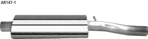 BASTUCK Predný tlmič výfuku – AR147-1