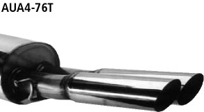 BASTUCK Zadný tlmič výfuku s dvojitou koncovkou 2 × Ø 76 mm – AUA4-76T