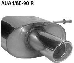 BASTUCK Zadný tlmič výfuku vpravo s jednoduchou koncovkou 1 × Ø 90 mm sedan / Cabrio – AUA4/8E-90IR