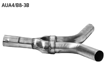 BASTUCK Spojovacie potrubie Y pre 2 zadný tlmič výfuku vľavo + vpravo – AUA4/B8-3B