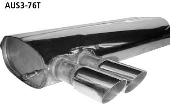 BASTUCK Zadný tlmič výfuku s dvojitou koncovkou 2 × Ø 76 mm – AUS3-76T
