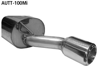 BASTUCK Zadný tlmič výfuku s jednoduchou koncovkou 1 × Ø 100 mm (vo vyhotovení Armaturen-Design) – AUTT-100MI
