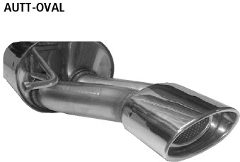 BASTUCK Zadný tlmič výfuku s jednoduchou koncovkou oválny 153 × 95 mm – AUTT-OVAL