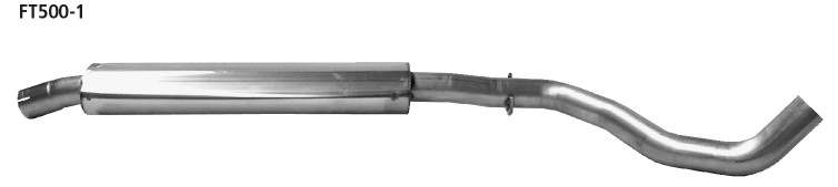 BASTUCK Predný tlmič výfuku – FT500-1