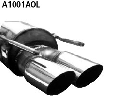 BASTUCK Zadný tlmič výfuku s dvojitou koncovkou 2 × Ø 76 mm – A1001AOL
