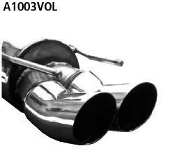 BASTUCK Zadný tlmič výfuku DTM s dvojitou koncovkou 2 × Ø 76 mm – A1003VOL