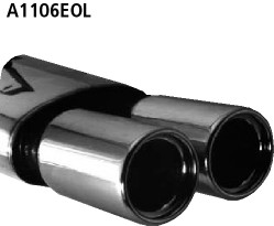 BASTUCK Zadný tlmič výfuku s dvojitou koncovkou 2 × Ø 90 mm – A1106EOL